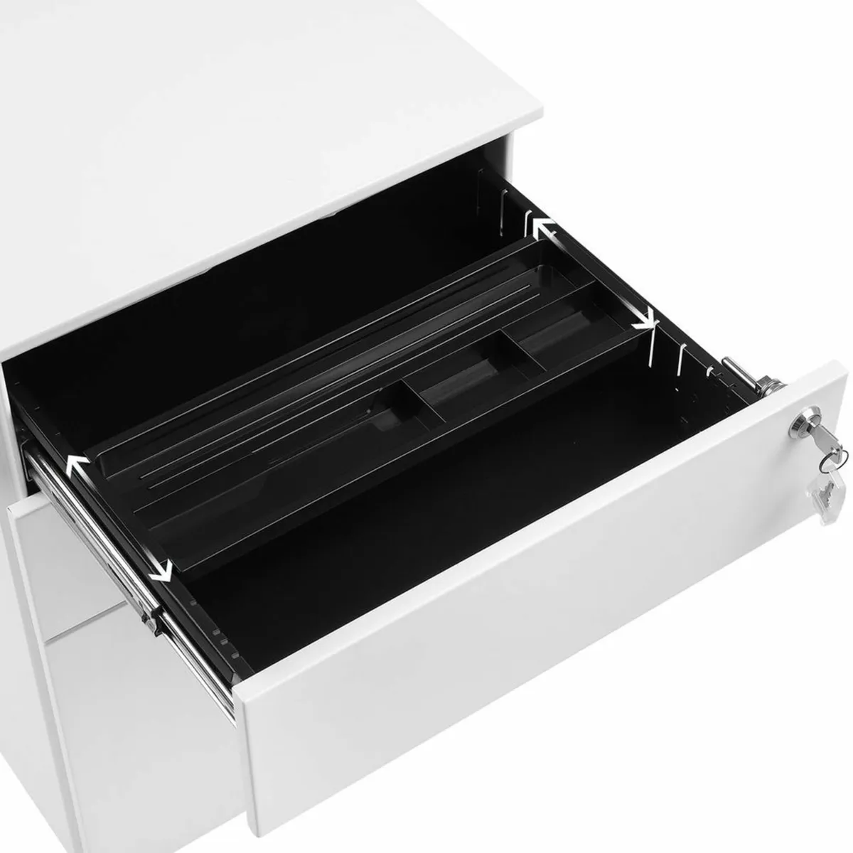 New 3 Drawer Office Desk White - FREE P&P - Image 4