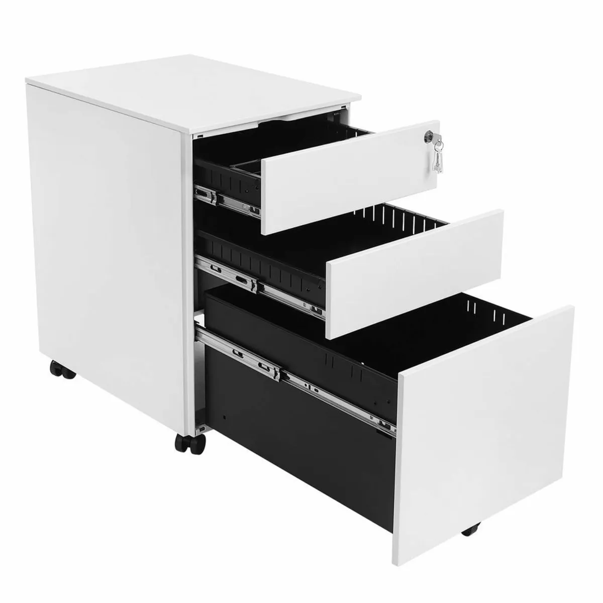 New 3 Drawer Office Desk White - FREE P&P - Image 1