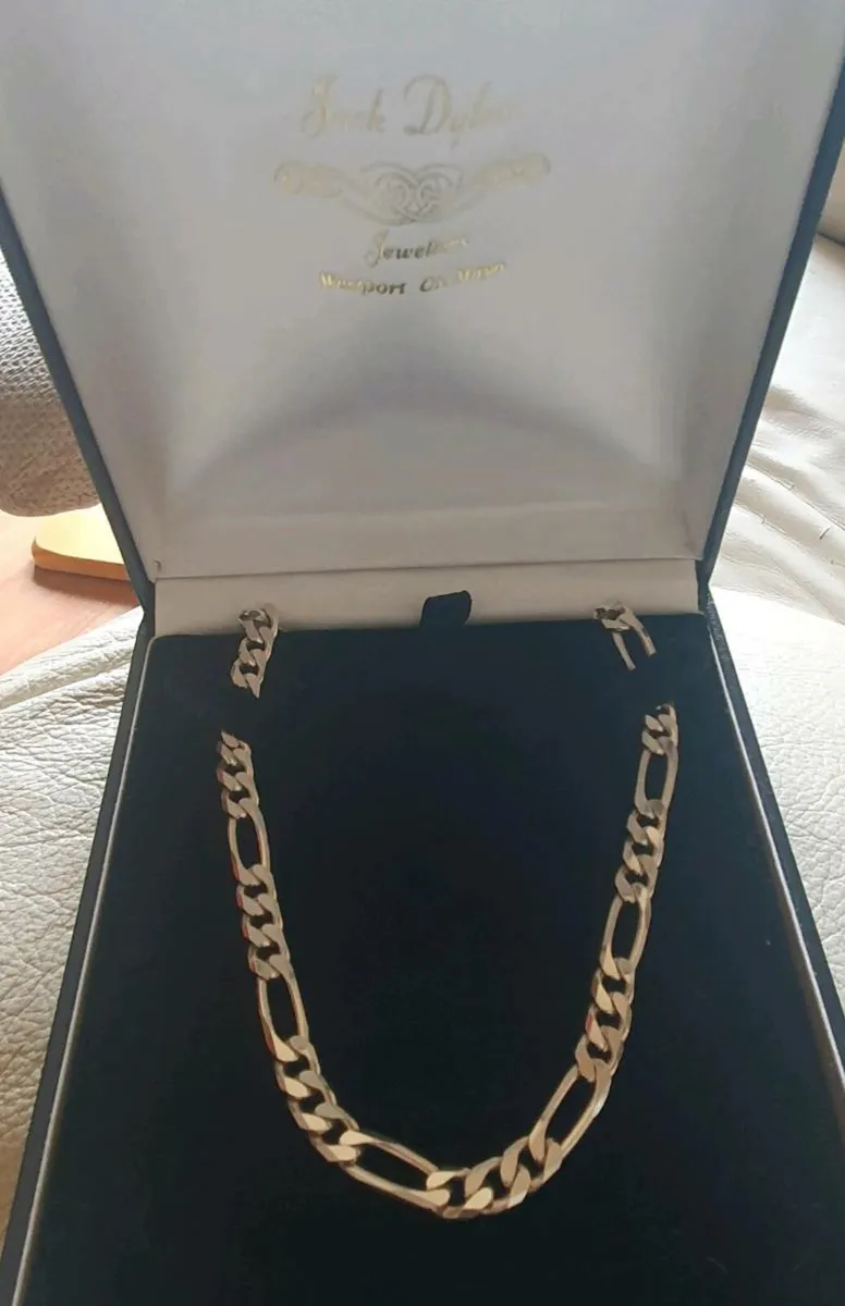 925 Silver Chunky Figaro Chain - man's - Image 1
