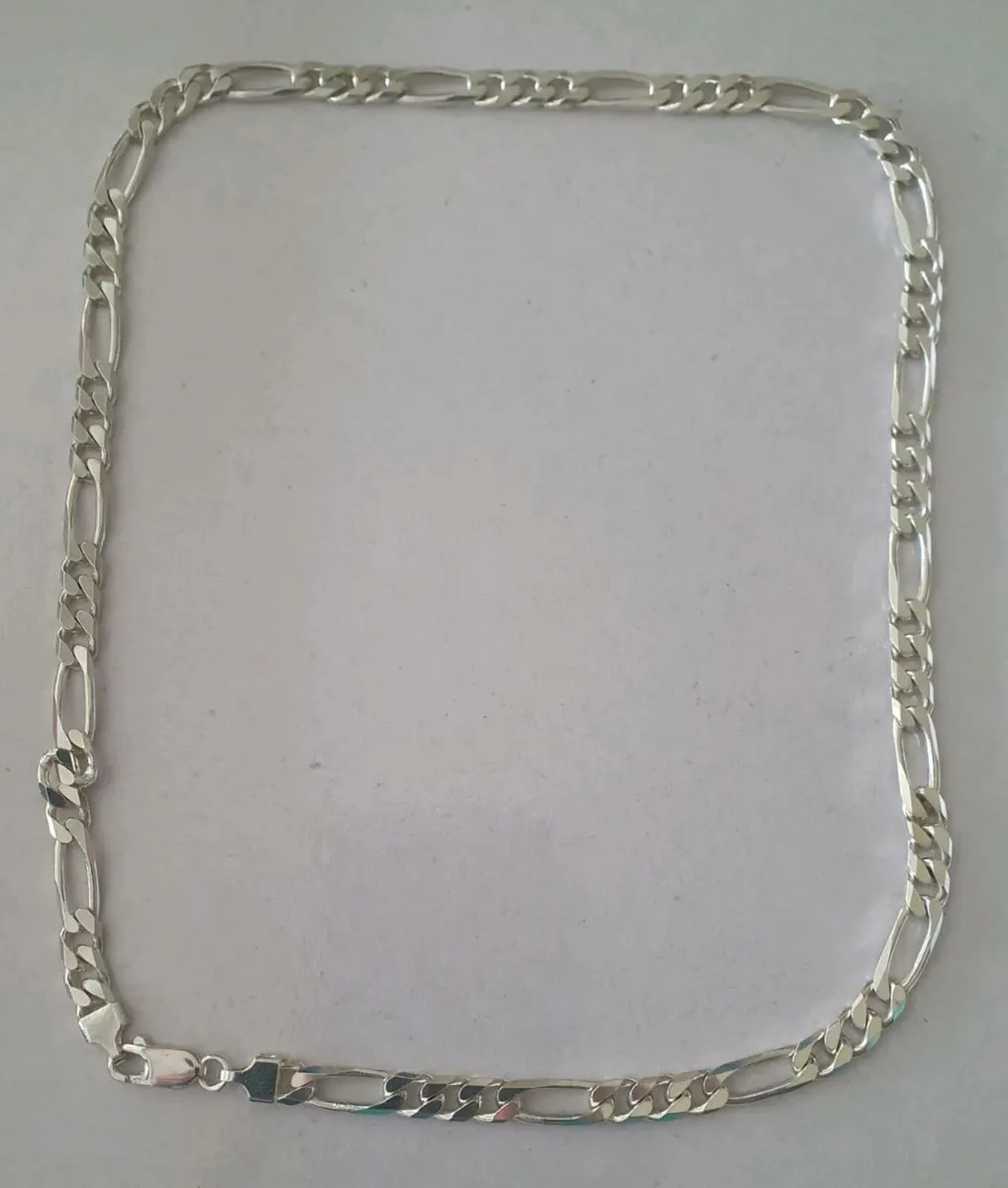 925 Silver Chunky Figaro Chain - man's - Image 2