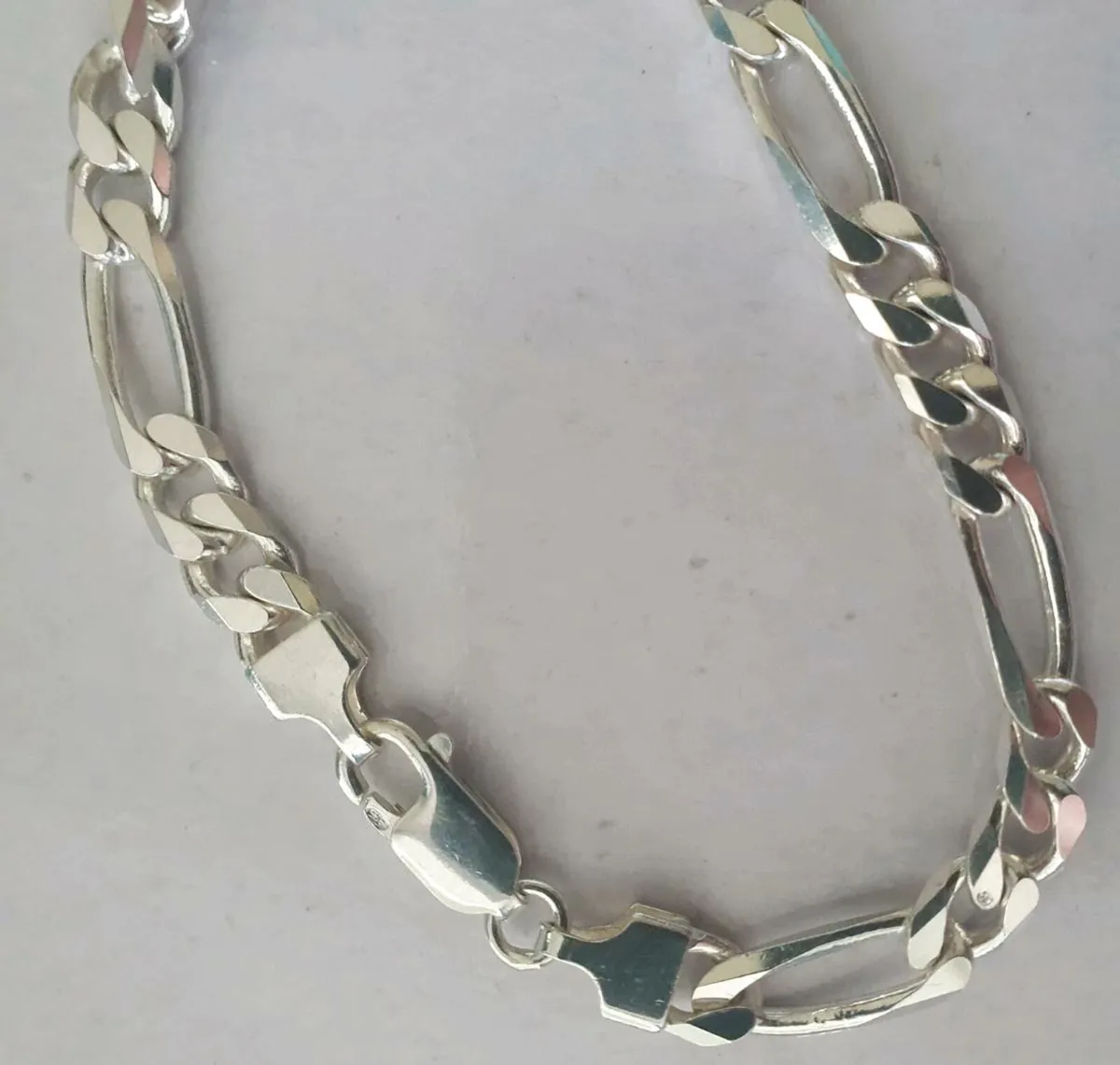 925 Silver Chunky Figaro Chain - man's - Image 3