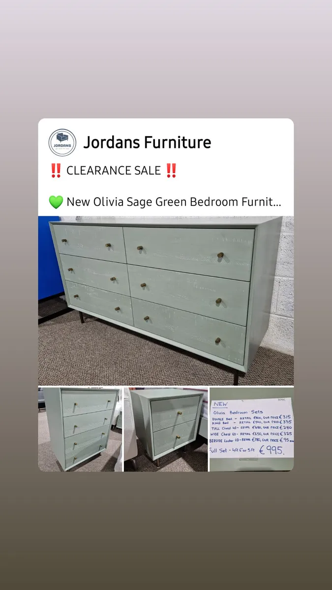 CLEARANCE SALE New Olivia Green Chests & Lockers - Image 1