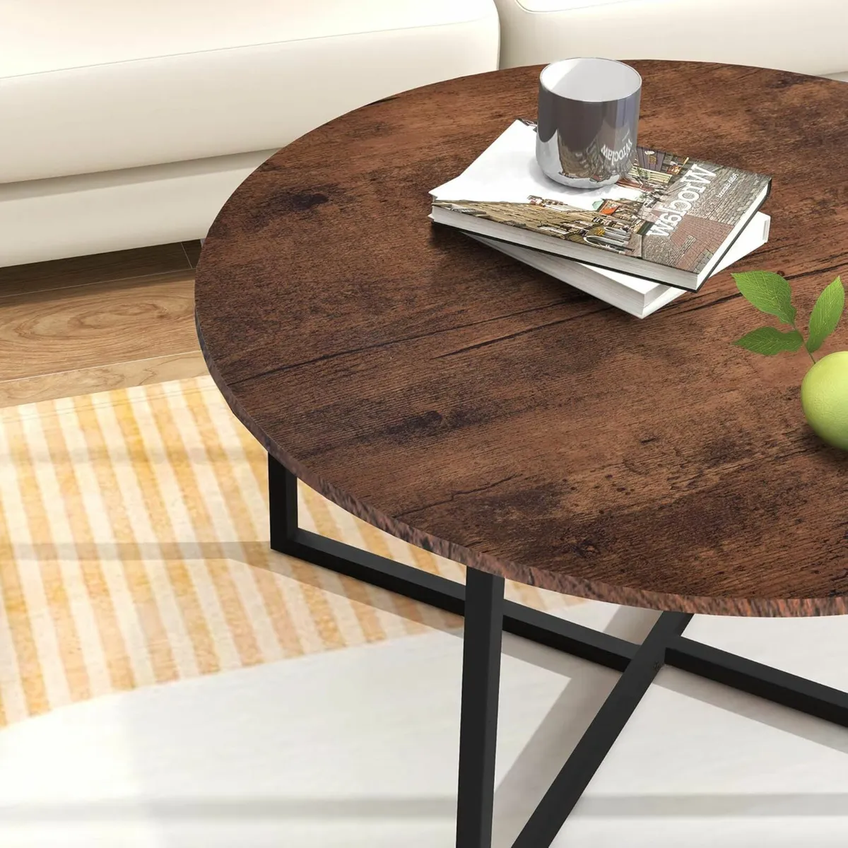 Round Coffee Table Tea Table Living Room Office - Image 4