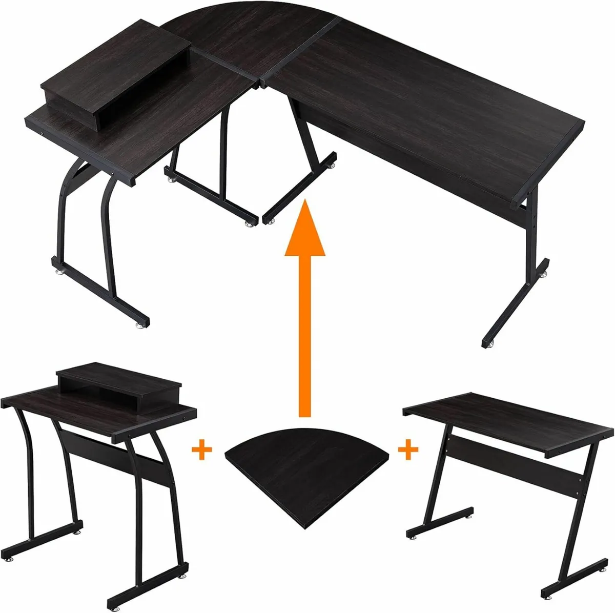 L Shaped Desk office Computer Morden Table 120x45 - Image 2