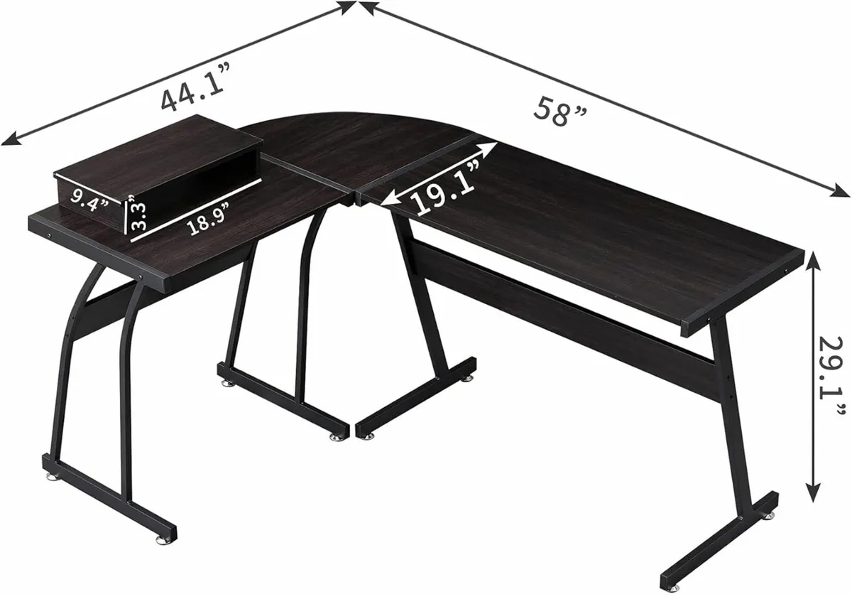 L Shaped Desk office Computer Morden Table 120x45 - Image 3