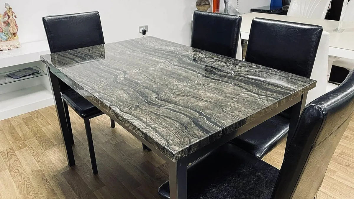 Modern Grey Brown Dining Table 120cm (Table only) - Image 1