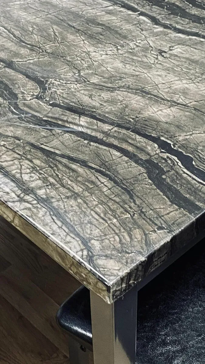 Modern Grey Brown Dining Table 120cm (Table only) - Image 3