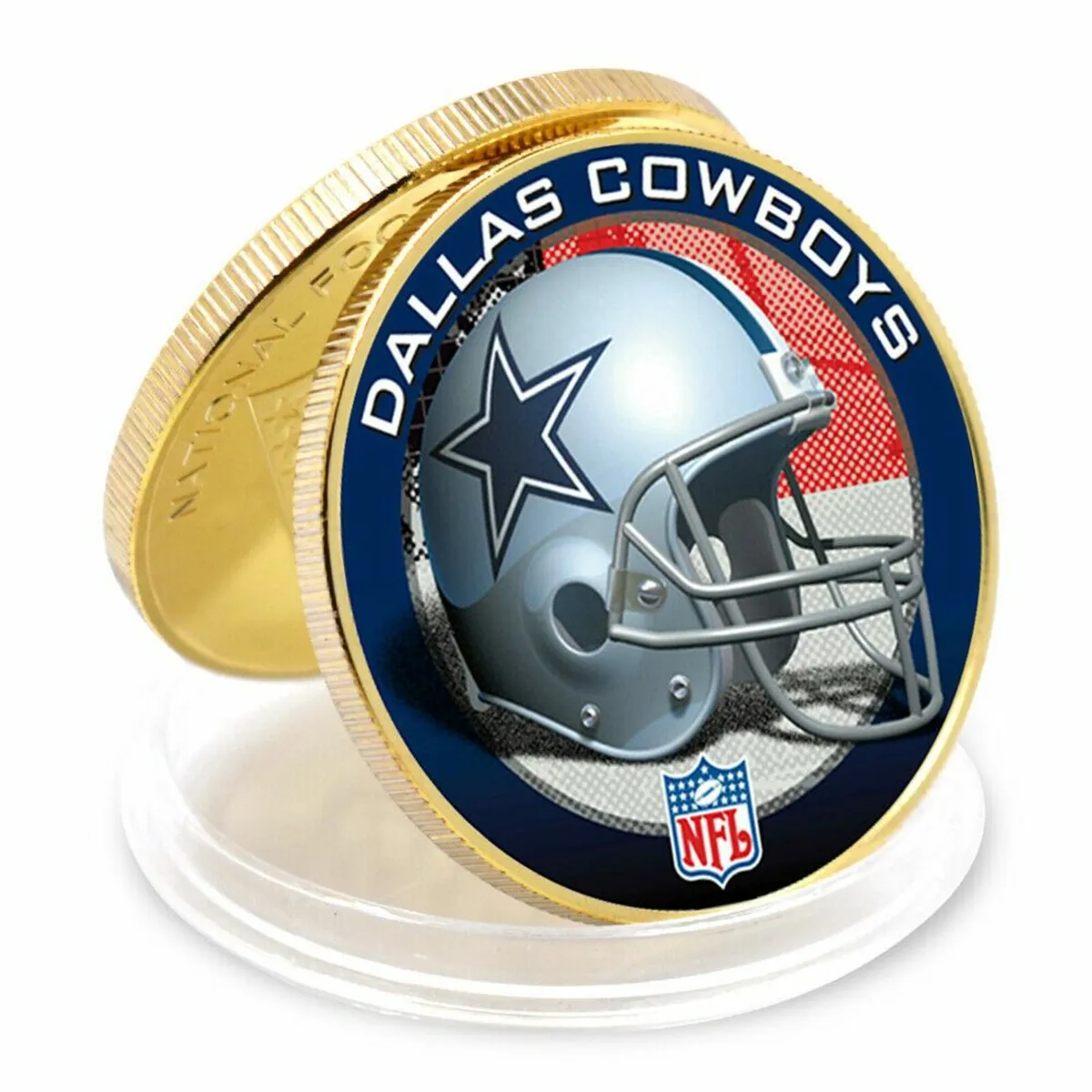 DALLAS COWBOYS 24k Gold Plated Challenge Coin Craf