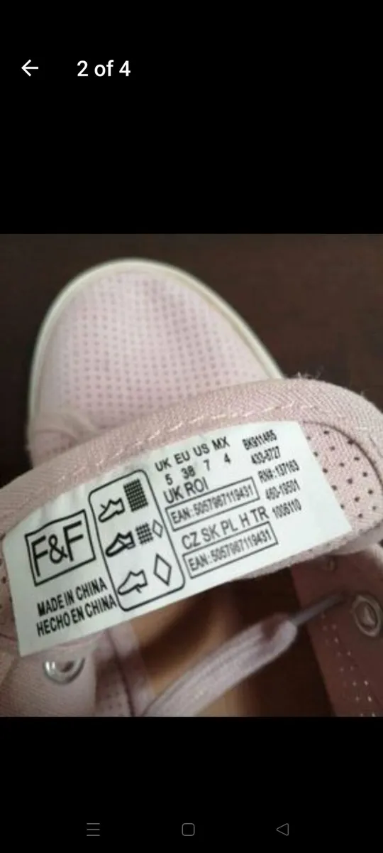 Ladies F & F Pink shoes, New with tags - Image 2