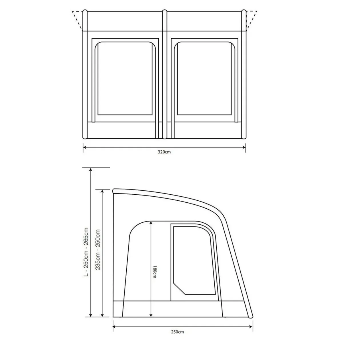 Outdoor Revolution Sportlite Air 320 Awning - Image 4