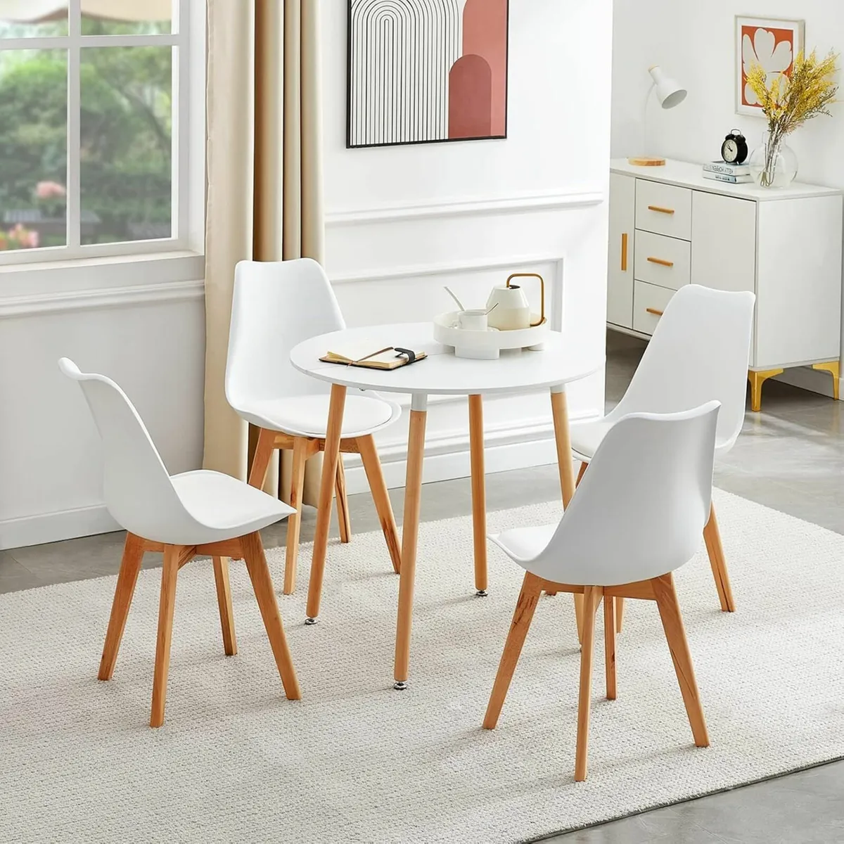 Round Dining Table Kitchen Office 80cm(Table Only) - Image 4