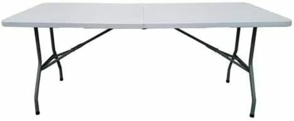 6ft Heavy Duty Folding Table Camping, Party - Image 3