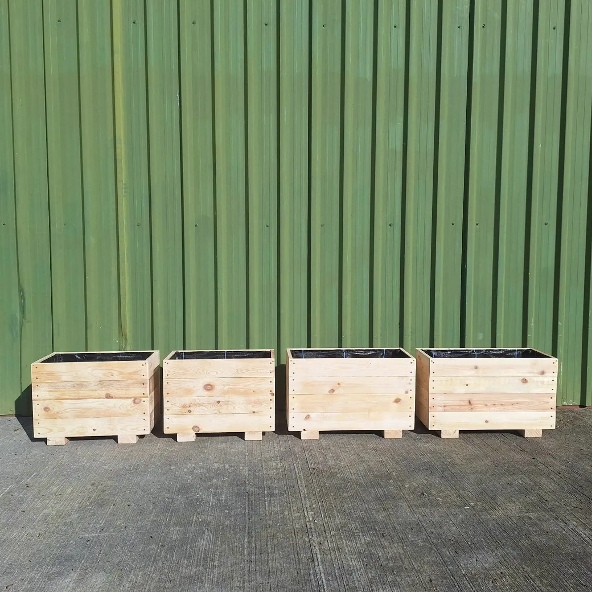 Small Outdoor Wooden Planters - Image 2