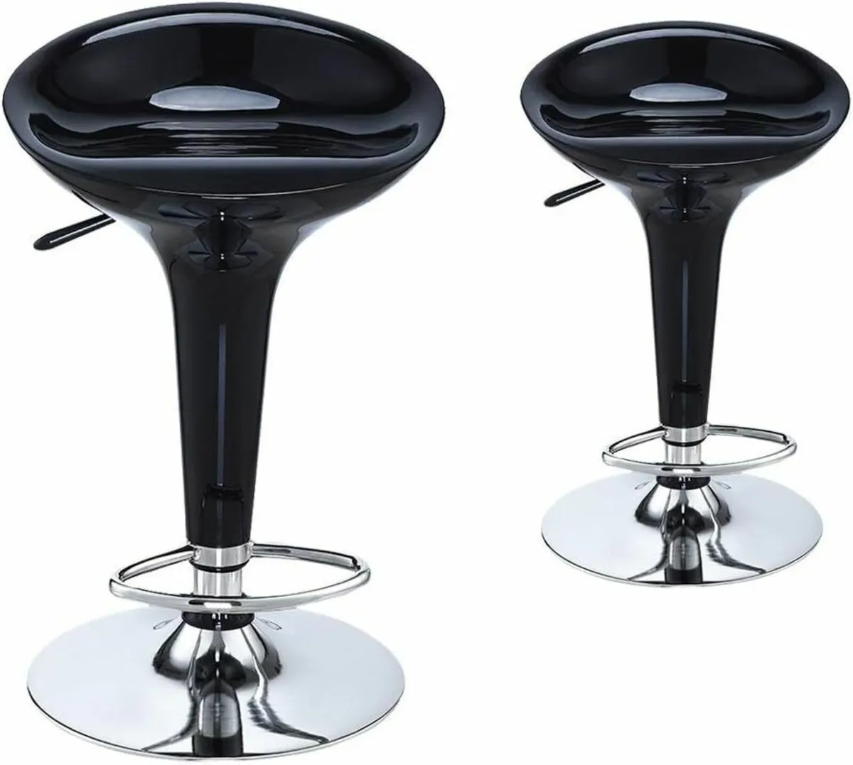 Bar Stools Set of 2 with Gas Lift for Kitchen - Image 1