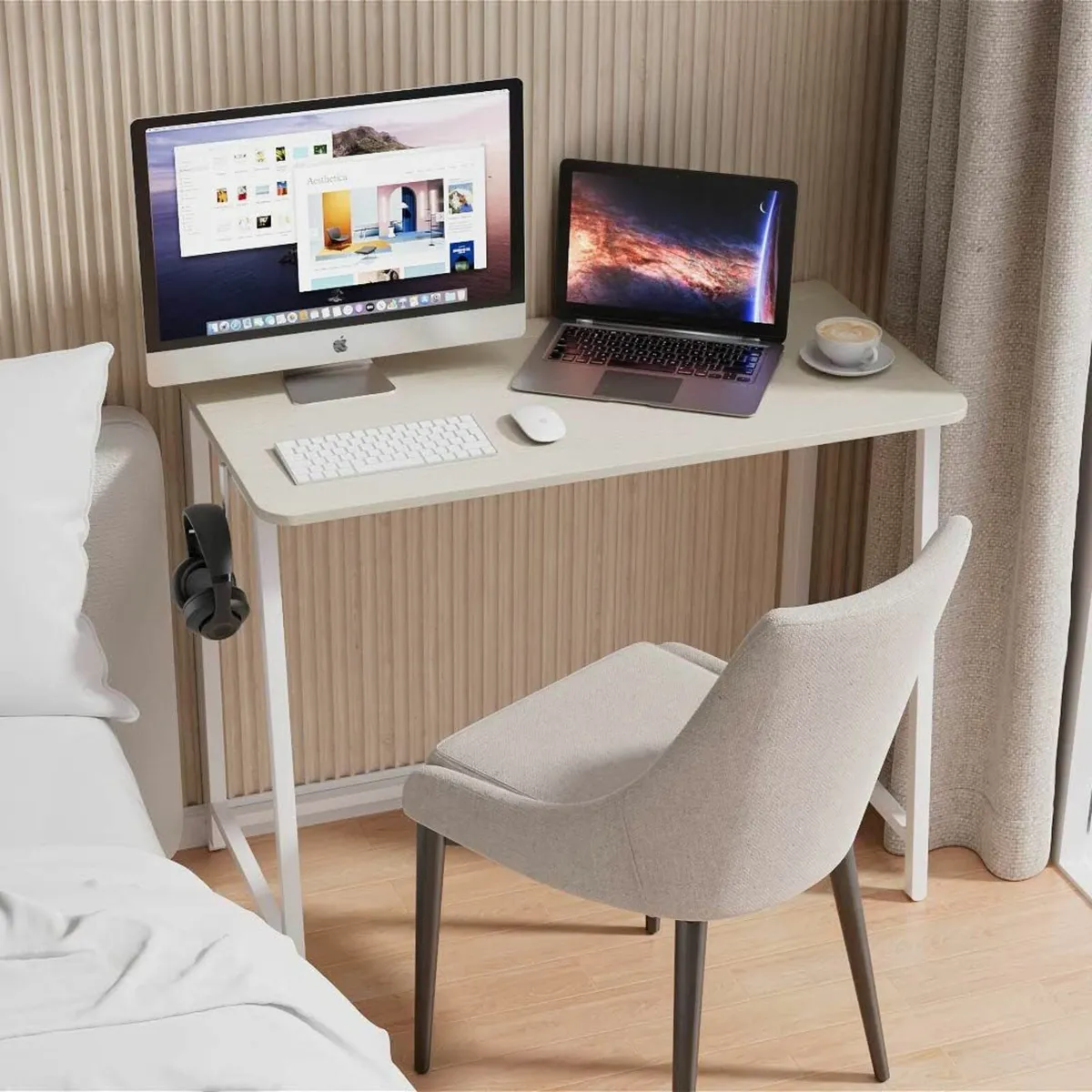 Foldable Desk 80cm Computer Table Home Office - Image 1