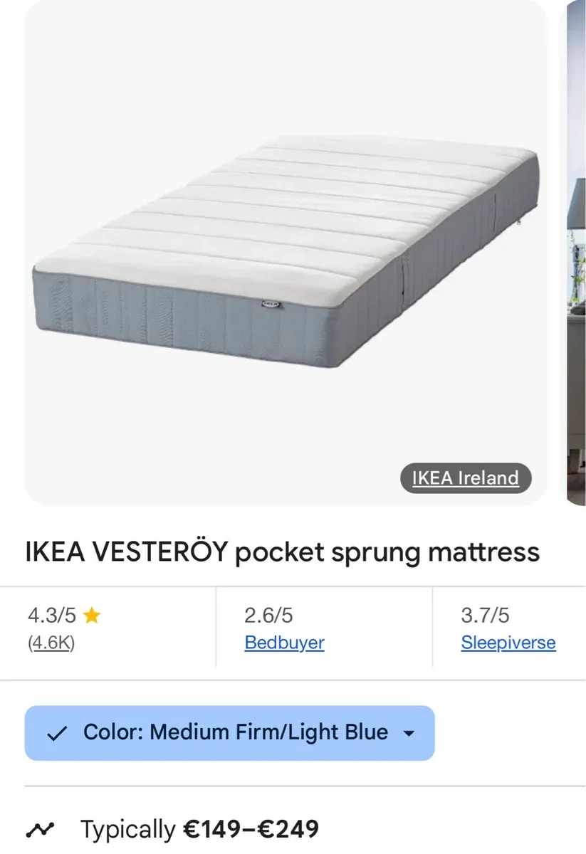 Ikea mattress plus base - Image 1