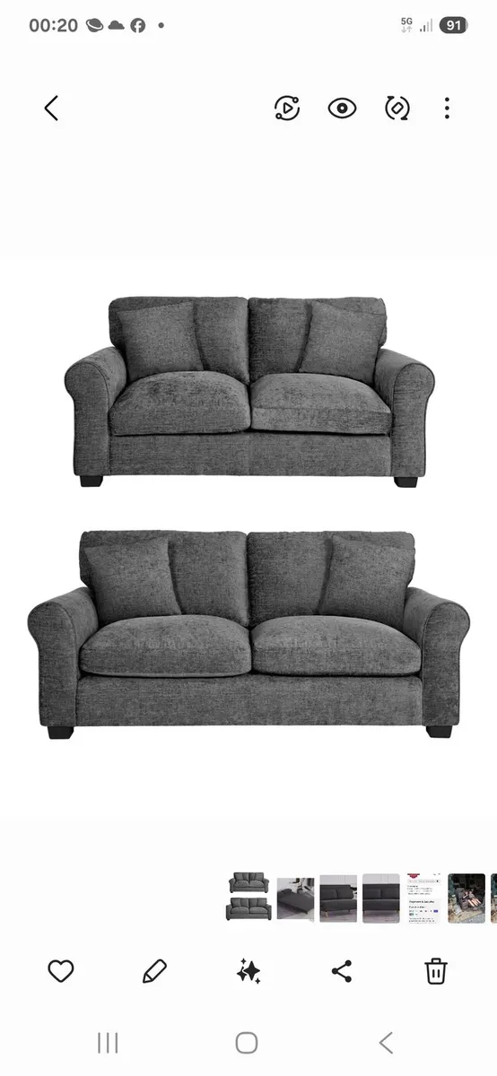 Brand new Bromley 3 plus 2 sofas reduced