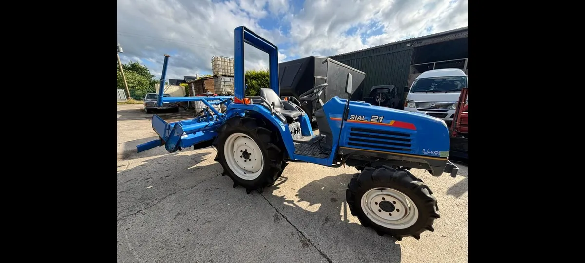 **ISEKI TF21F Compact Tractor and Rotovator** - Image 1