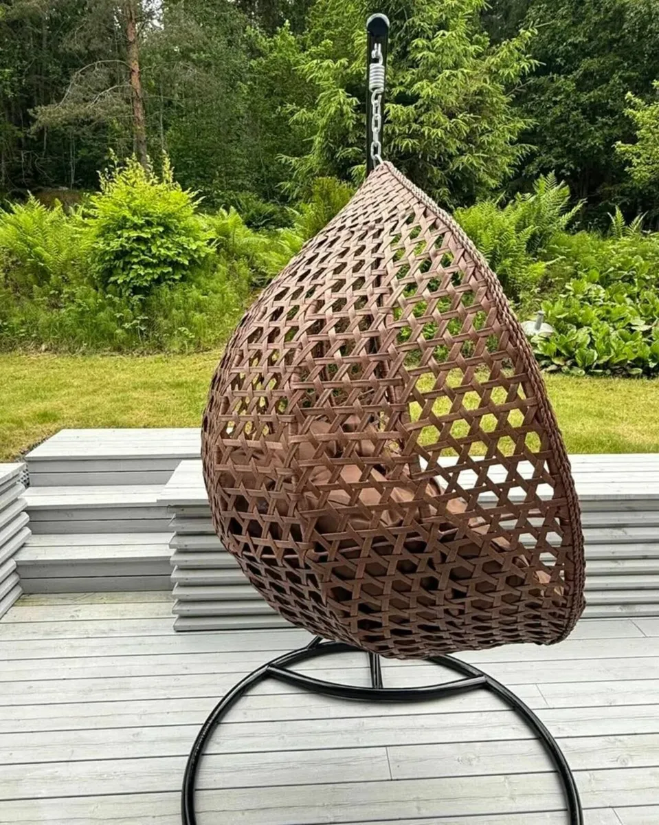 Egg Chair with Cushion and frame - Image 3