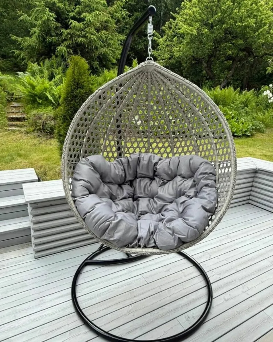 Egg Chair with Cushion and frame - Image 4