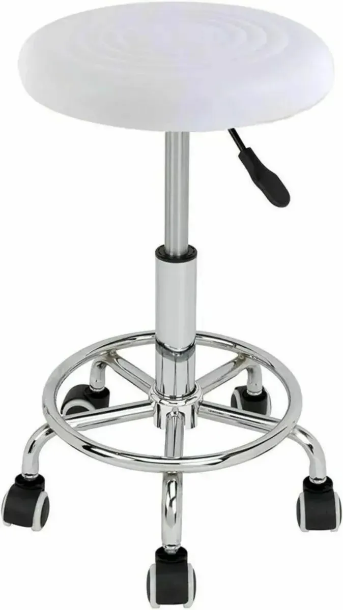 Ergonomic Swivel Rolling Work Stool - Image 1