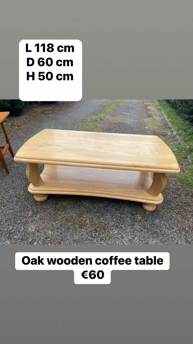 Oak coffee table