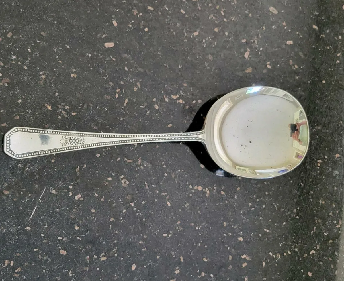 Large Silver plate serving spoon - Image 1