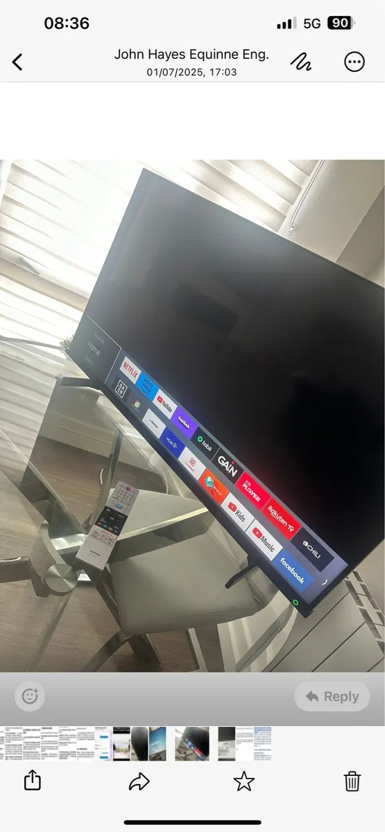 43” Toshiba smart tv - Image 1