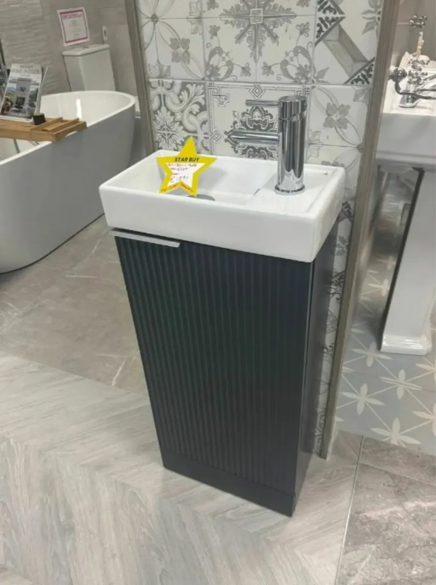 Bathshack Exclusive - Fluted Mini Vanity Unit Deal - Image 1