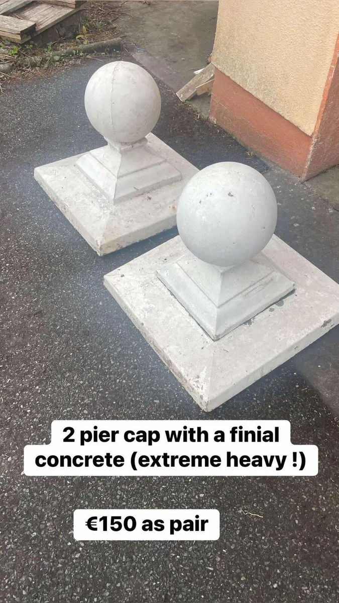 Pier cap x 2 concrete - Image 1