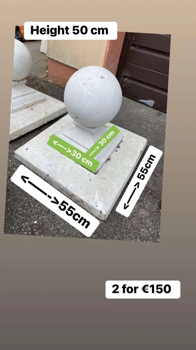 Pier cap x 2 concrete - Image 2