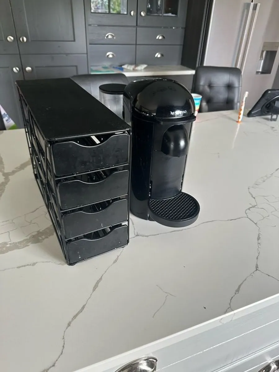 Nespresso Vertuo Coffee Machine & 80 Pod Rack - Image 1