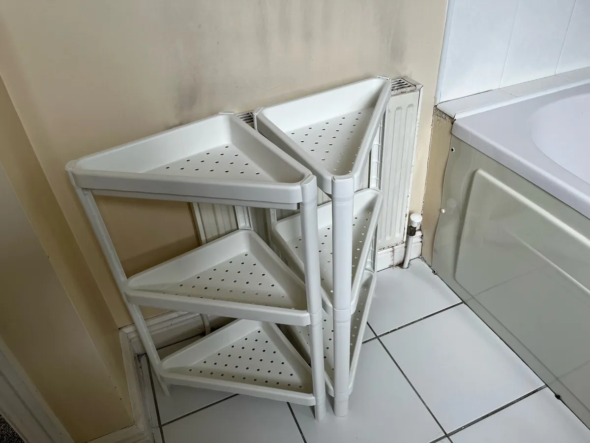Toilet roll holder and bathroom storage units - Image 1
