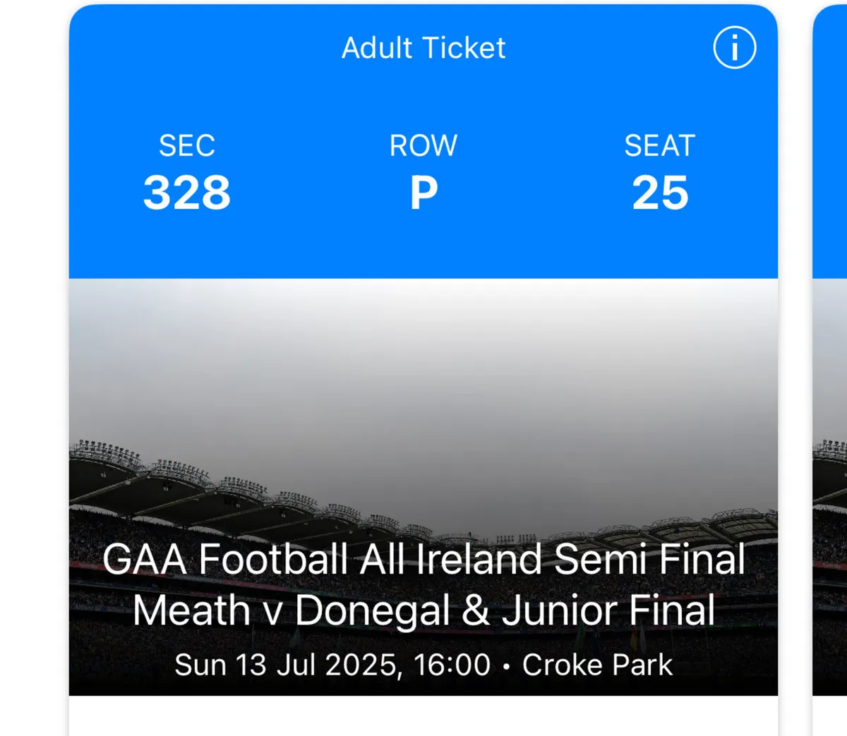 2x Meath v Donegal Lower Hogan tickets - Image 1