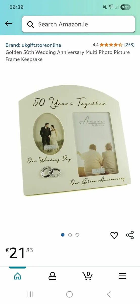 Photo frame 50th anniversary