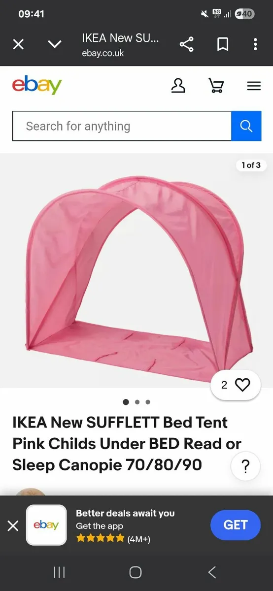 IKEA pink girls bed tent