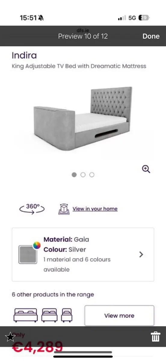 Electric bed with built in television - Image 1