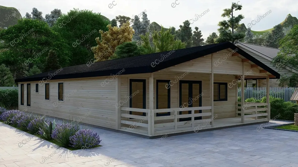ECOHOME Log Cabins 4 Bed Darren 8m x 16.5m Modular - Image 1