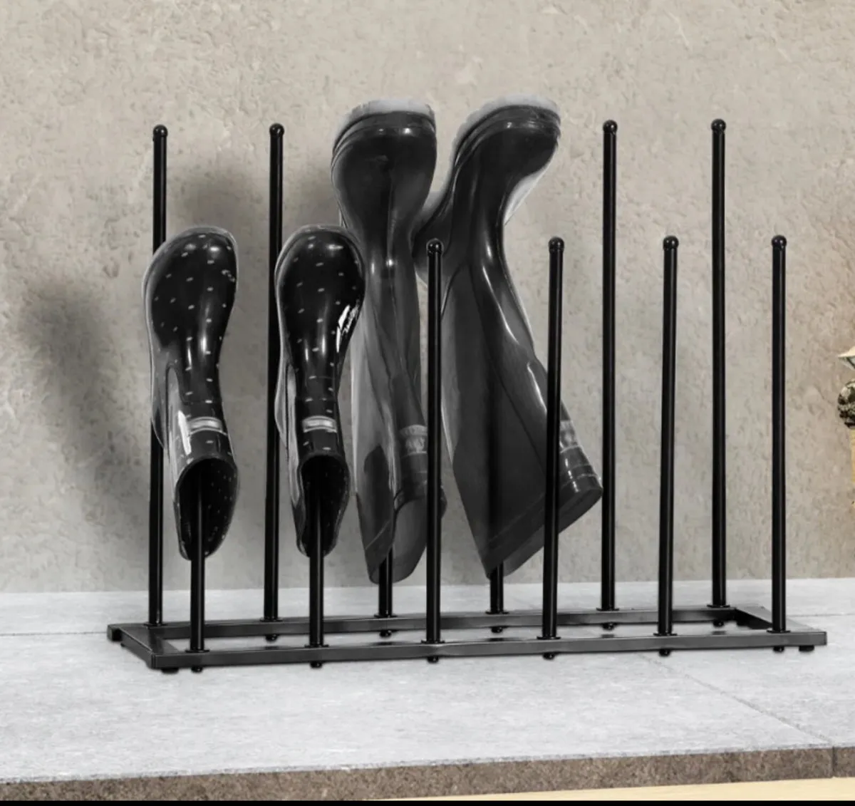Welly Boot Rack  Powder Coated Steel holds 6 pairs - Image 1
