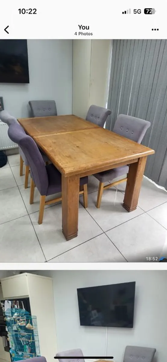 Solid oak table - Image 1