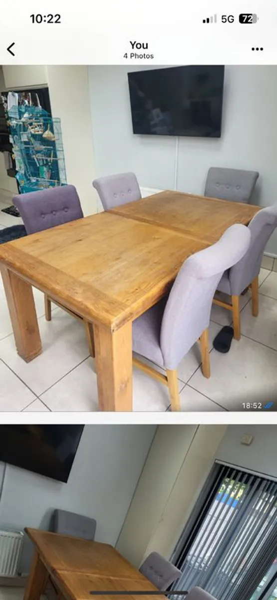Solid oak table - Image 2