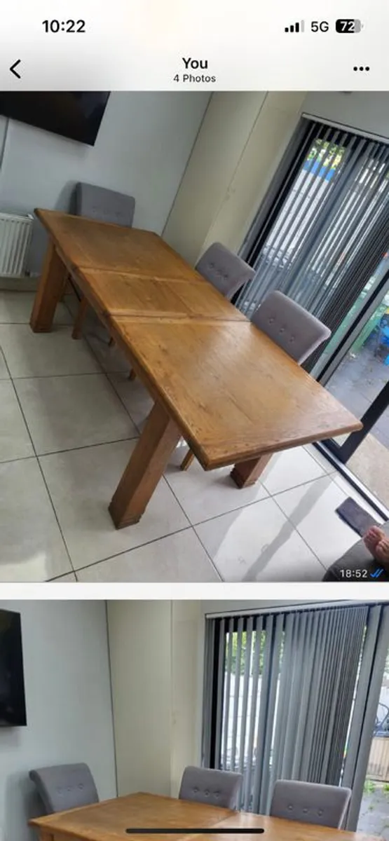Solid oak table - Image 3