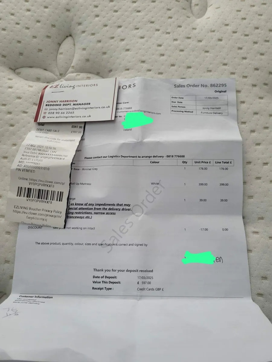 Brand new 
Mayfair 4' mattress with base paid €700 - Image 2