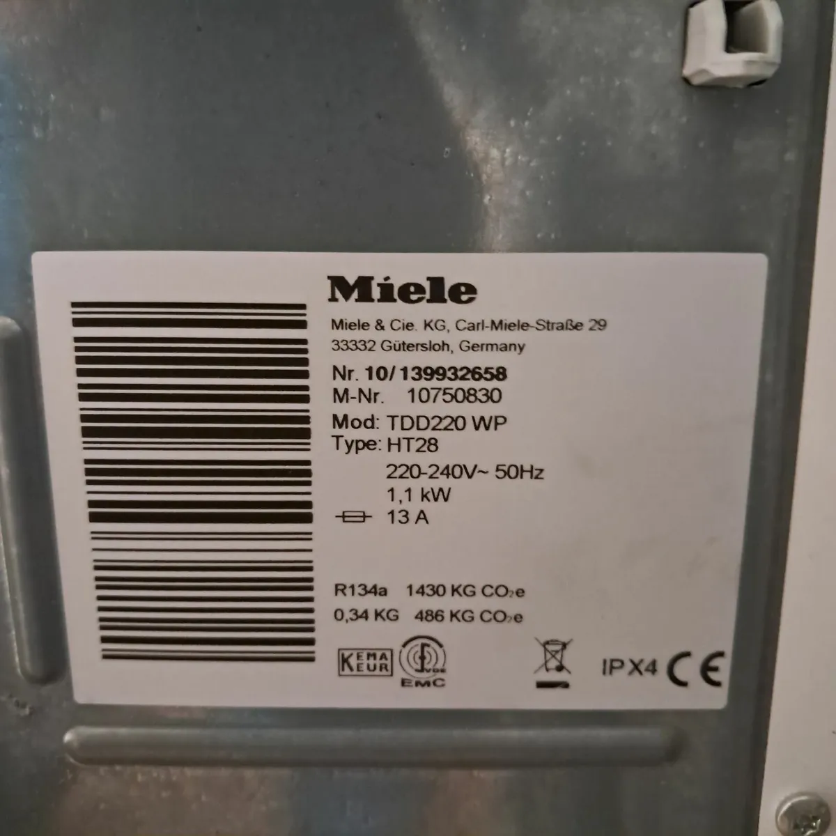 Quick sale:  Rarely used Miele Tumble Dryer - Image 2