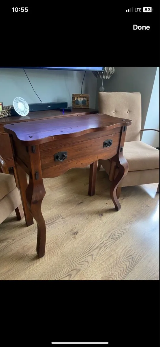 Solid wood console hall table - Image 1