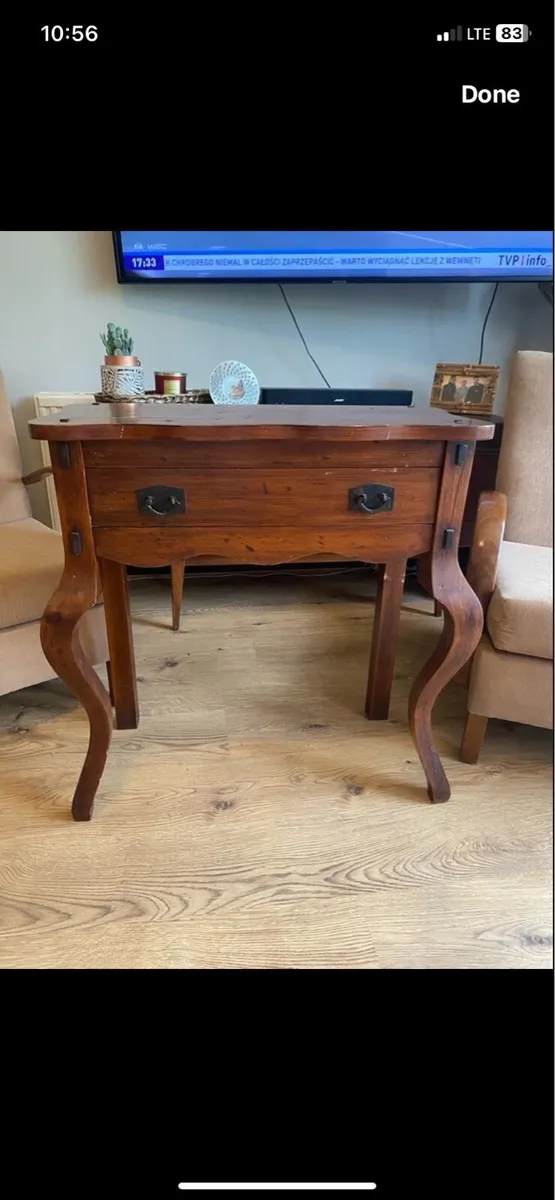 Solid wood console hall table - Image 2