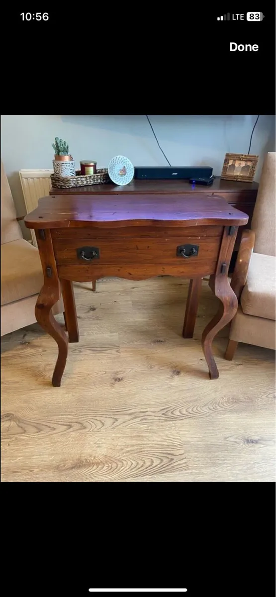 Solid wood console hall table - Image 3