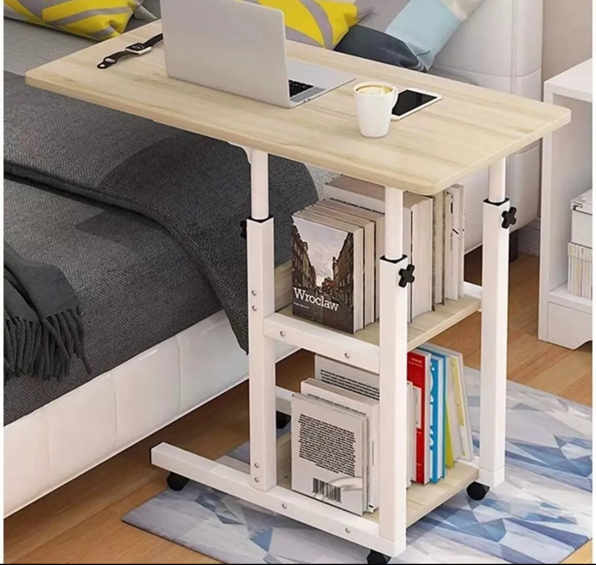 Overbed Table Height Adjustable Desk NEW - Image 1