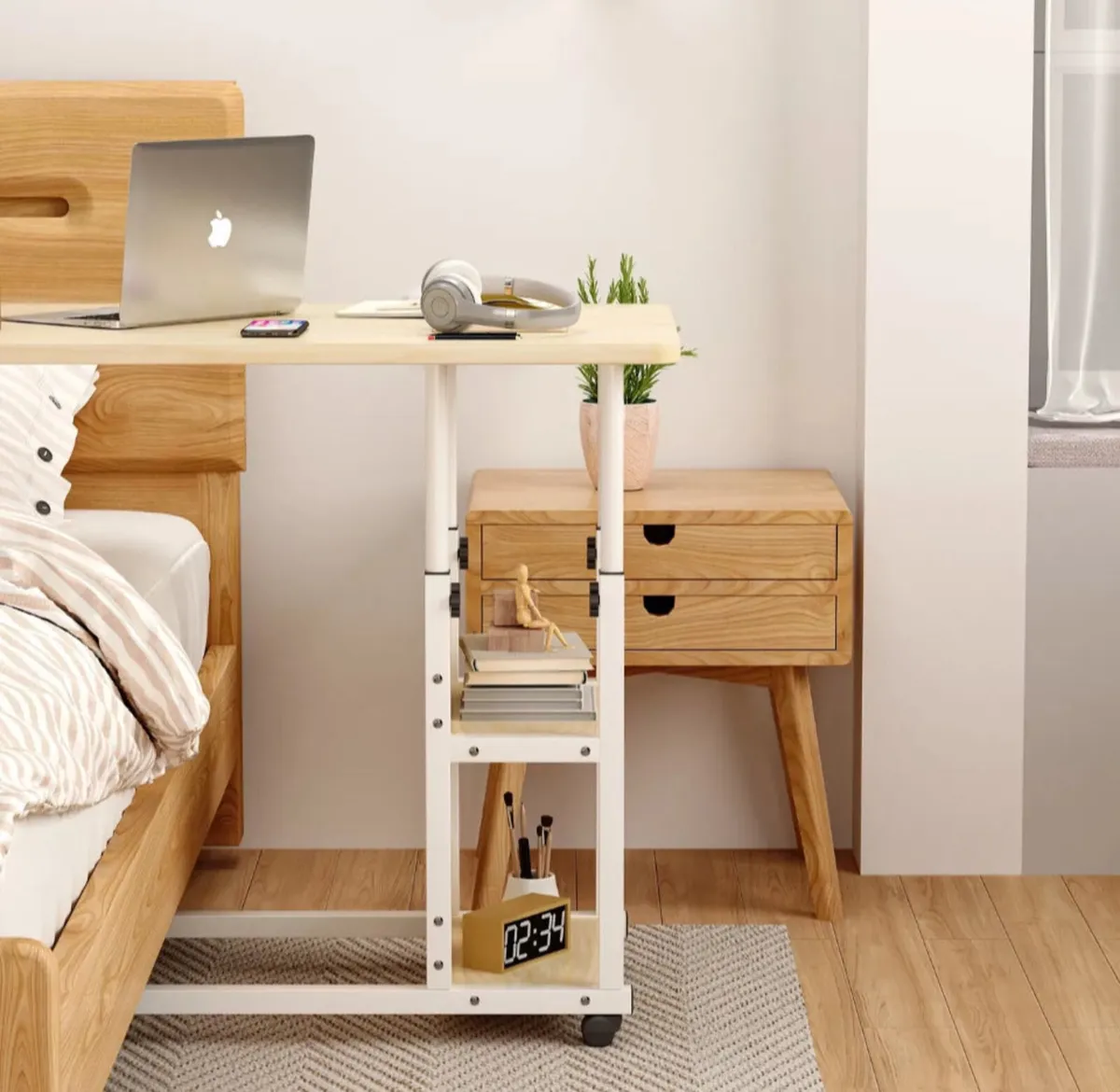 Overbed Table Height Adjustable Desk NEW - Image 4