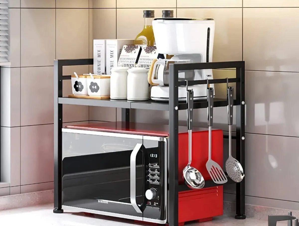 2 Tier Rack for Microwave Adjustable NEW - Image 3